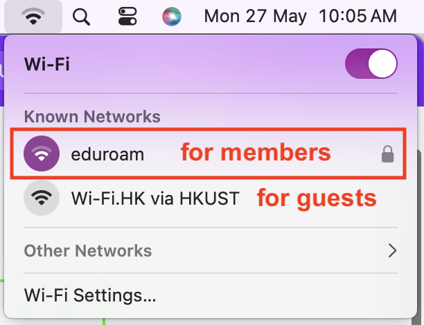 University "eduroam" WiFi