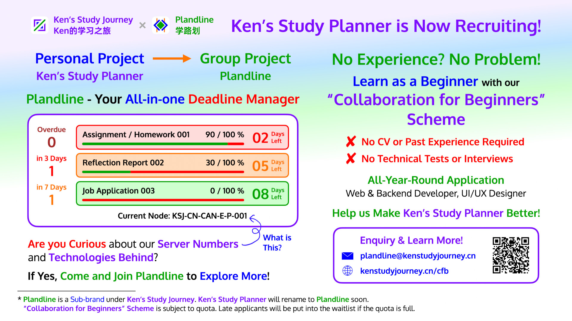 Plandline "Collaboration for Beginners" Scheme Promotion Poster